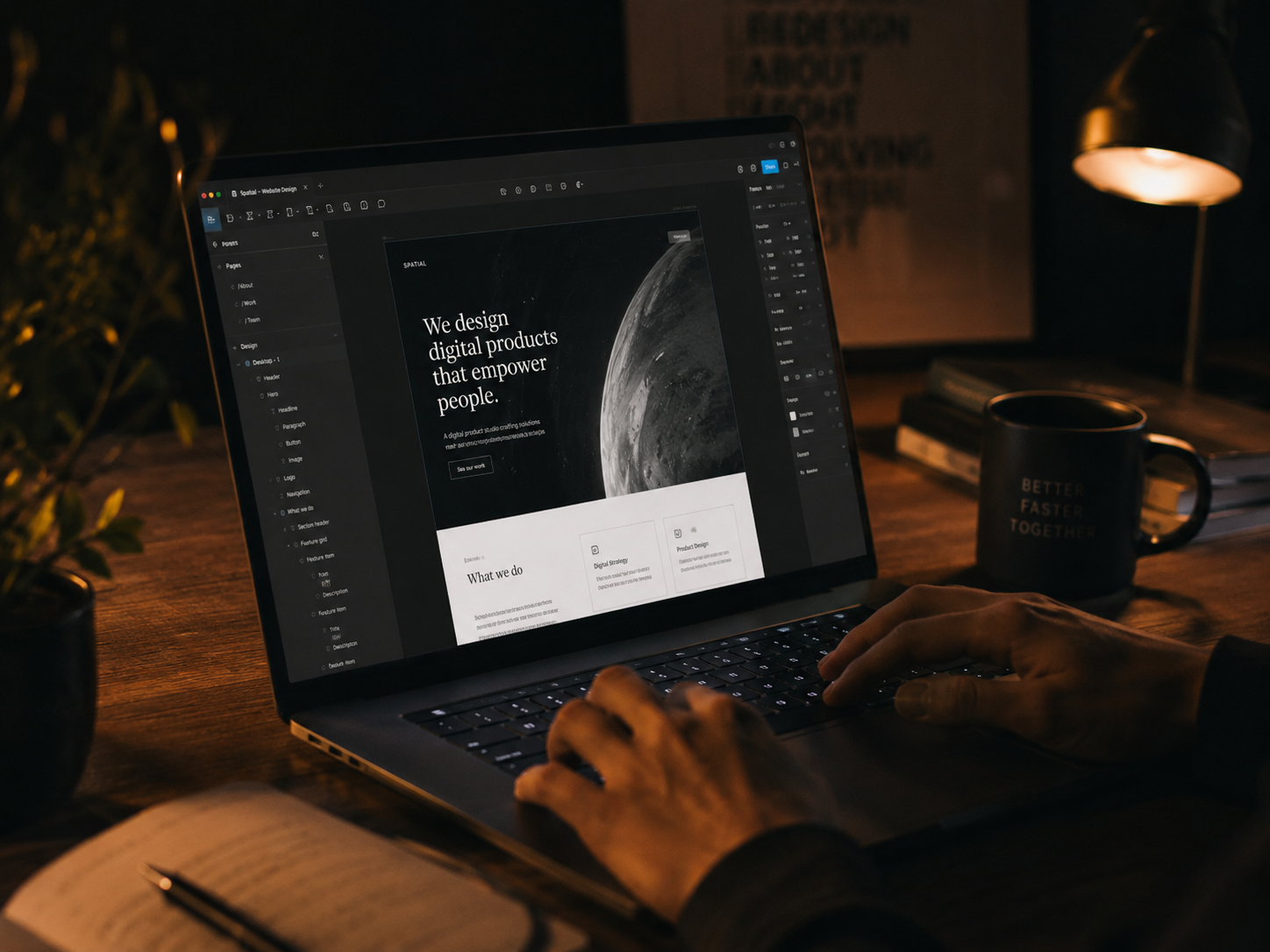 Web design and development agency at work