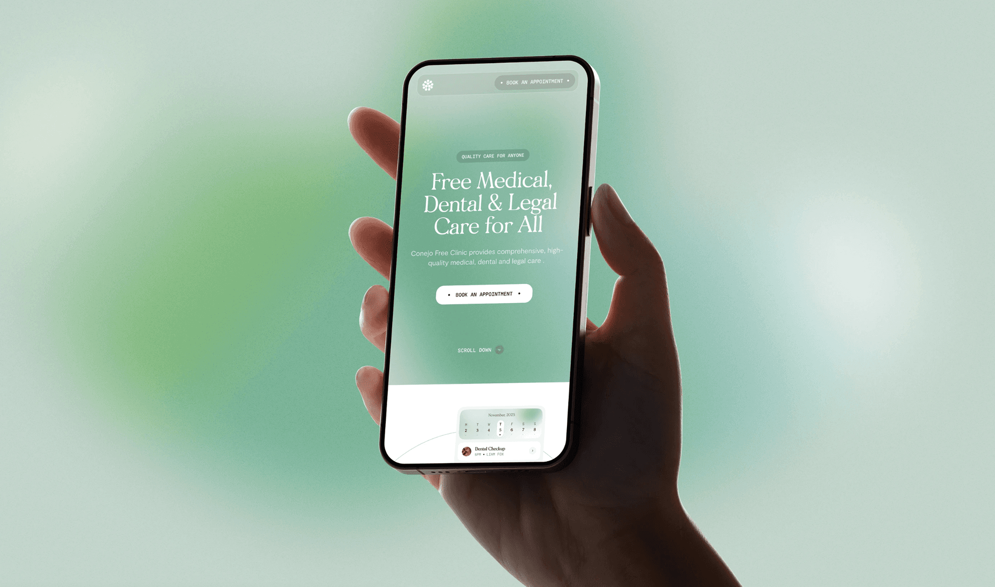 Healthcare clinic website design